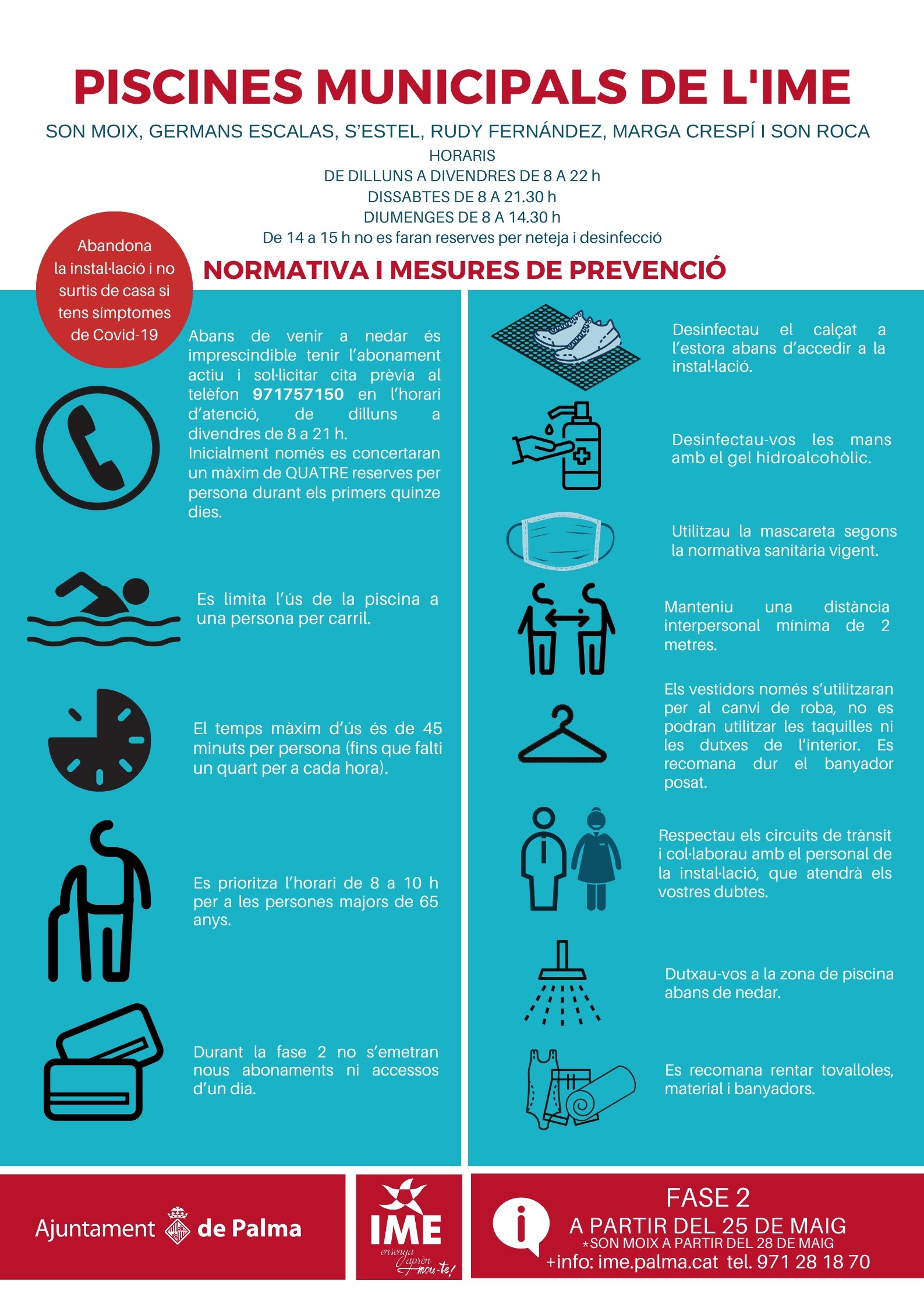 Infografia protocol piscina FASE 2